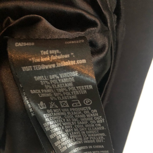 Ted Baker long sleeve black lace-back sheath - Picture 8 of 8